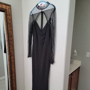 Black Formal Dress Large (8-10)